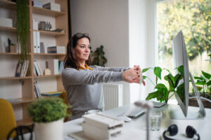 Frau im Home-Office